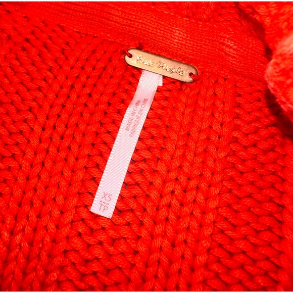 Orange Knit Free People Sweater - Picture 6 of 6